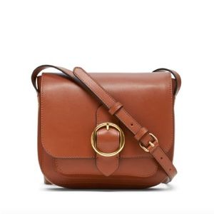 Brown Leather Saddle Bag / Crossbody